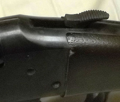 detail, Stevens M9478 hammer, full-cock position